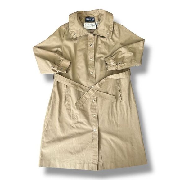 Vintage Ariston Hart-Albin Billings Tan Trench Coat Size Large - Picture 1 of 5